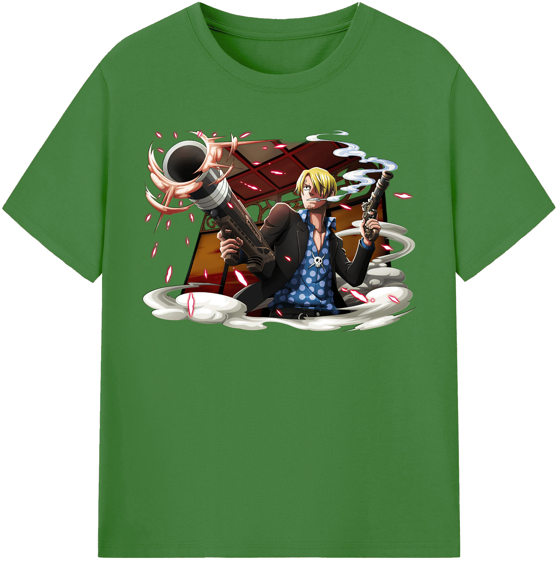 （画像用） ワンピース サンジ ONE PIECE Sanji レディースカジュアルプリントTシャツ（綿100％）